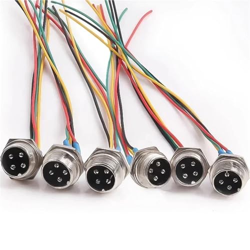 Conector hembra a hembra GX16 con cable 200 cm 5 pines miniatura 7