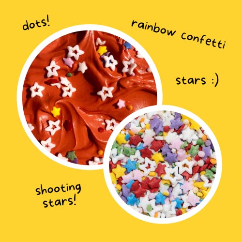 Image of Supernatural Rainbow Starfetti Sprinkles, Dye-Free Vegan Star Confetti, 3oz