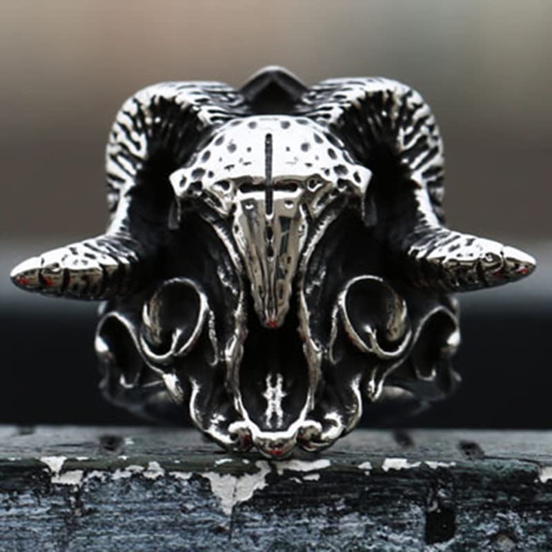 Image of Death Skull Ring for Men Stainless Steel Jewelry Biker Rings Scary Death Ring Skull for Gifts