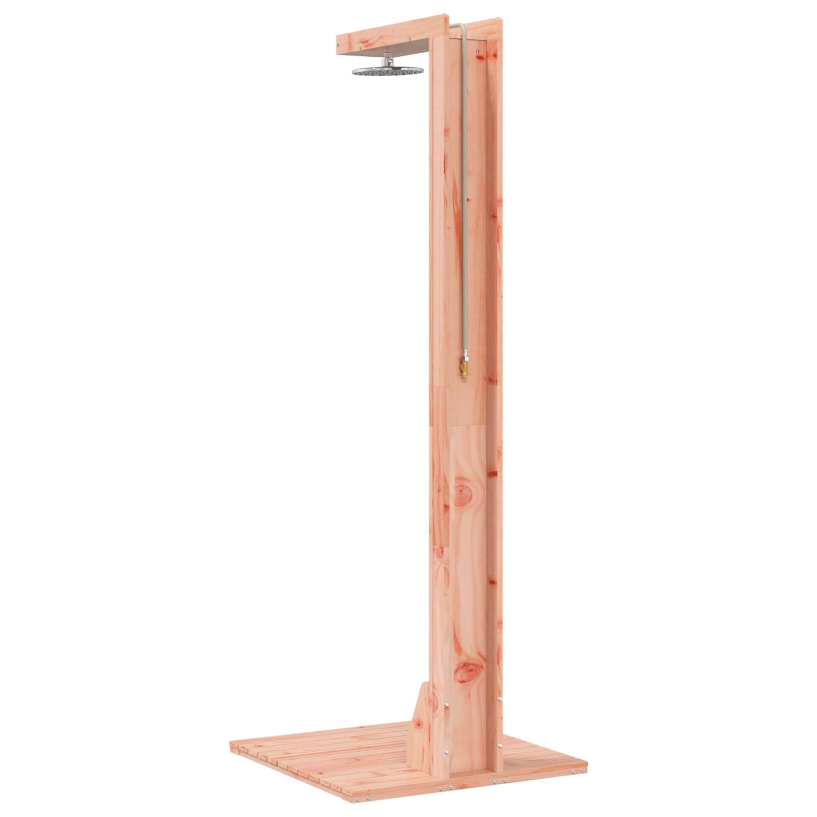 vidaXL Ducha de exterior 210 cm Natural, Ducha Moderna de Exterior, Resistente al Tiempo, Jardín, Área de Piscina, Perfecta para Uso al Aire Libre