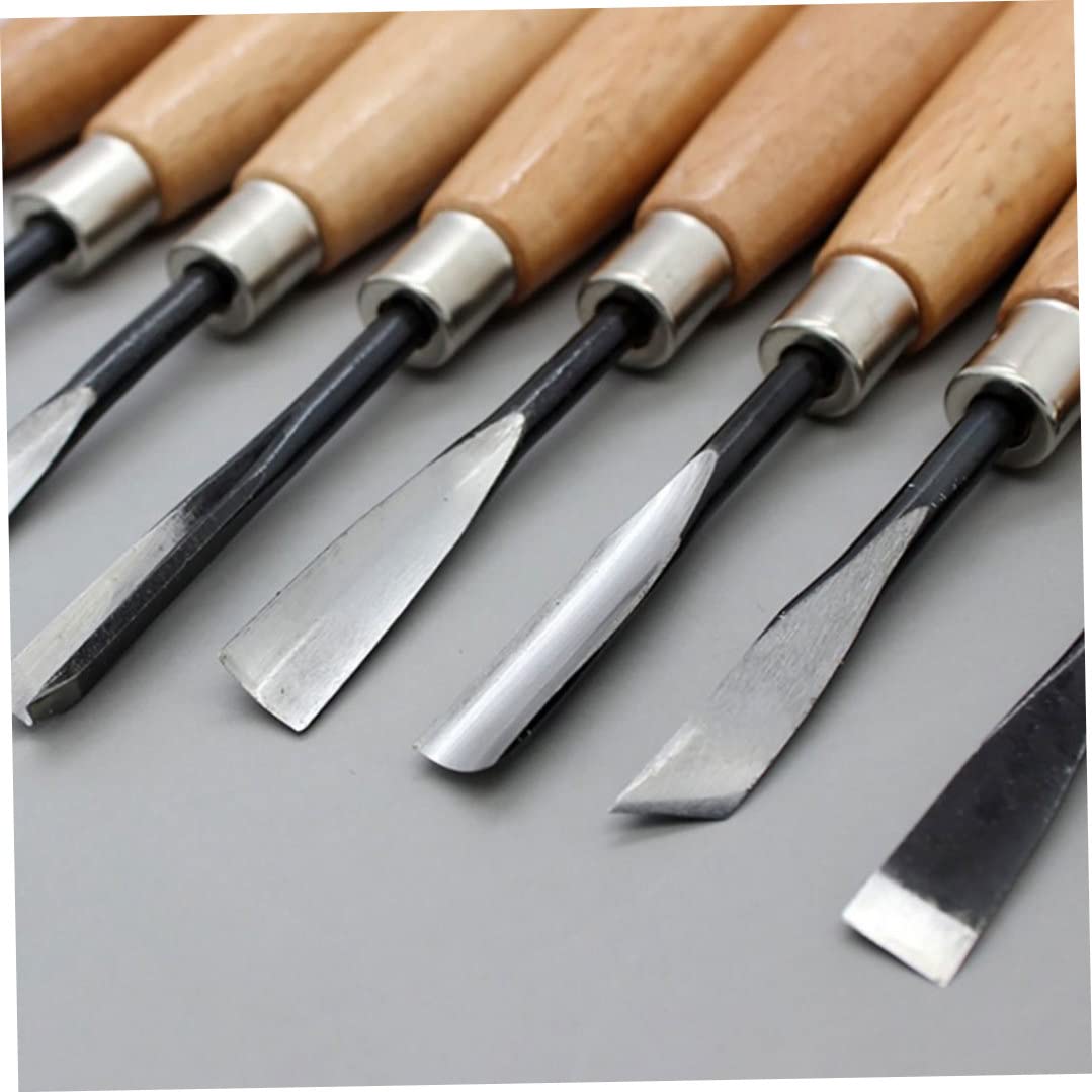 Rebanada Para Esculpir Juego De Herramientas De Talla De Madera Talla De Madera Herramienta De Cincel Manual Mano Gubias Profesionales Juego De Corte De Acero Al Carbono Para Escultura 8pcs