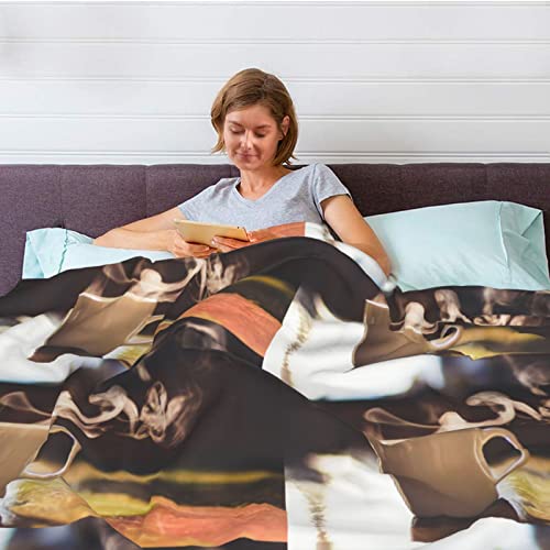 Couverture thermique imprimée isolation optimale lit et camping toutes saisons