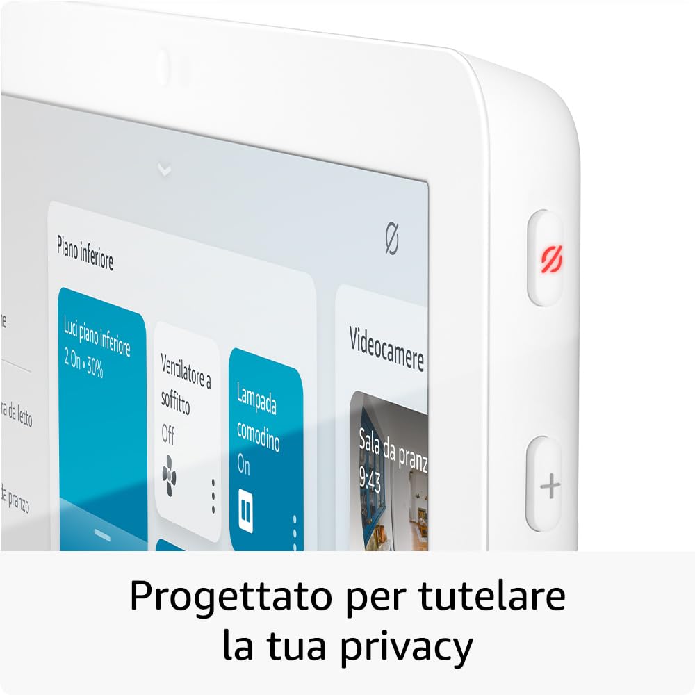 Echo Hub (Ultimo modello) | Pannello di controllo per la Casa Intelligente con Alexa e schermo da 8” | Compatibile con migliaia di dispositivi