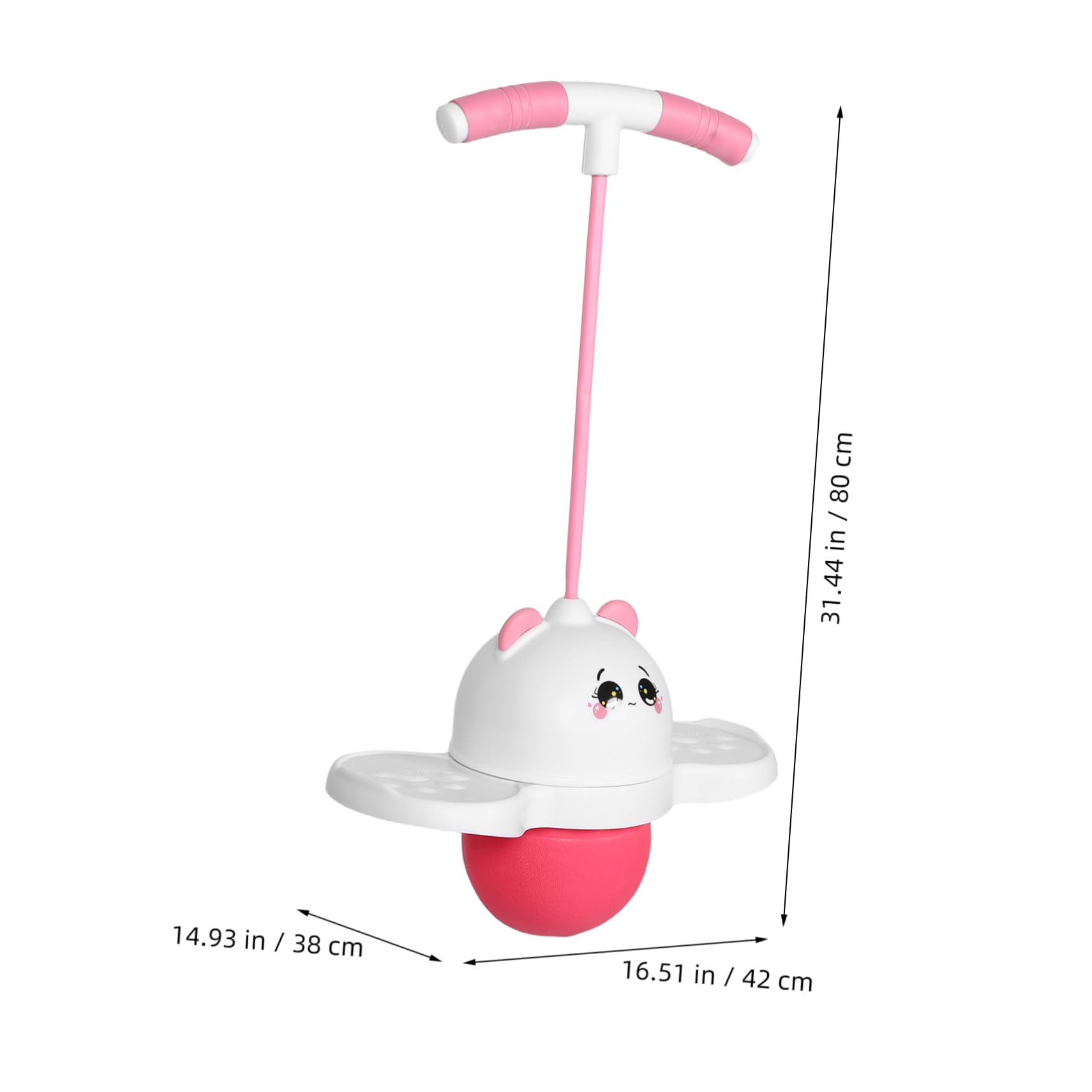 Abaodam Jump Training Ball Elastic Bouncy Ball for Fitness Coordination Use for Sports Kindergarten Activities Panda Design