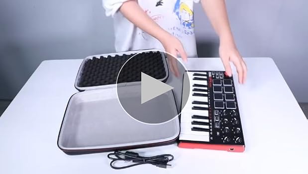 AKAI MPK mini play と専用ケース Hard Carrying Case for Akai MPK Mini MK2, 3, Play, Storage Bag