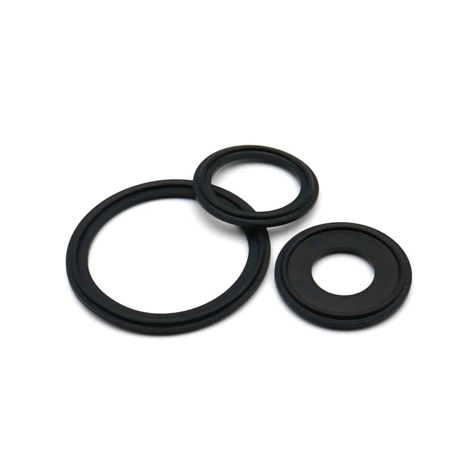 ZHGUIMING Junta de férula de triple abrazadera, arandela de sellado de grado sanitario, for cerveza casera, 1", 1,5", 2", 2,5", 3", 4", 6" y 8" de silicona(FKM,10PCS_133MM-145MM)