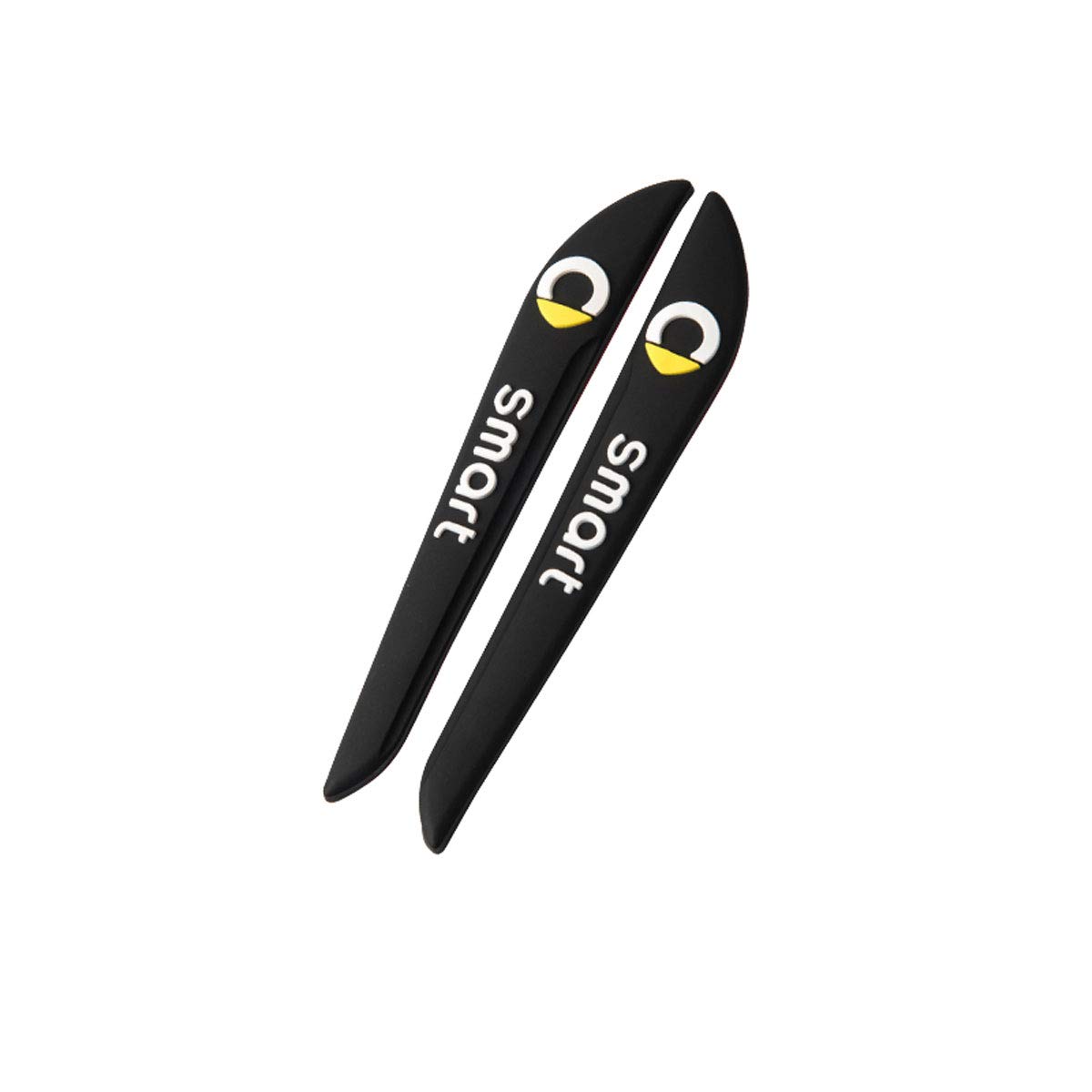SHIFENG Adesivo Protettore Anti Collisione per Portiera Auto Per MB Smart 450 451 453 Fortwo Forfour Strisce Decorative Esterne Trim Confezione da 2 (Nero)