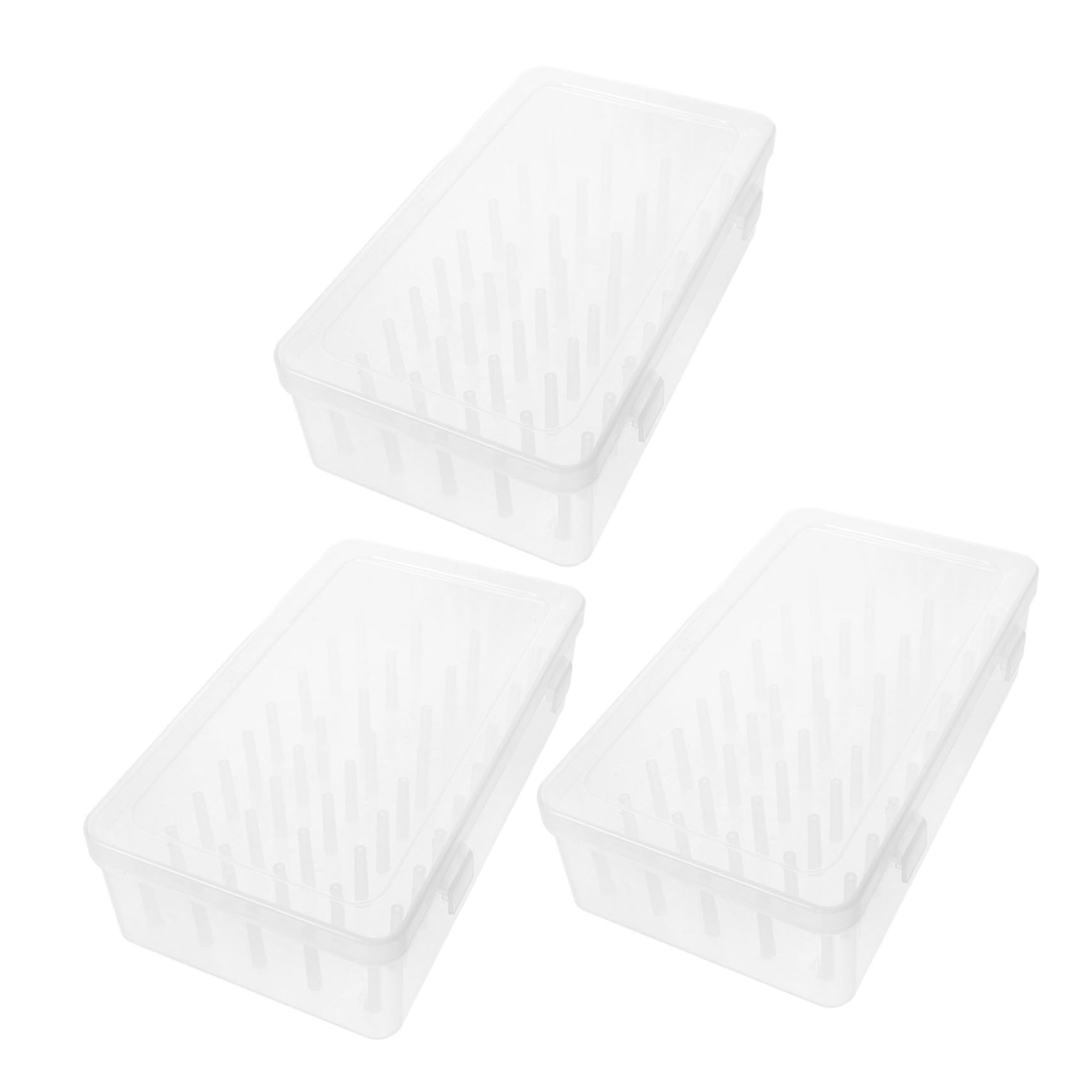 Hemobllo Scatola Porta-Filo da Cucito 42 Bobine Bianca 3 Pezzi