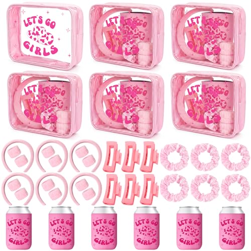 Meanplan 6 Pack Lets Go Girls Party Supplies Pink Cowgirl Party Favors Bachelorette Gift Bags Western Cowgirl Birthday Bridal Shower Wedding Gifts Bulk Bachelorette Lets Go Girls Decor