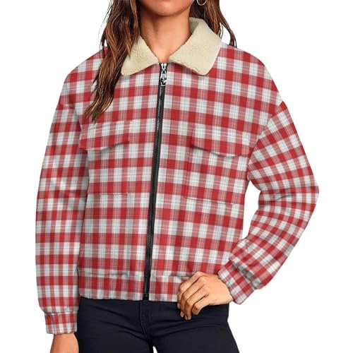 Chaqueta de forro polar para mujer abrigo grueso contra frío y viento