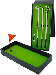 Mini Golf Set Golf Pen Set Mini Desktop Golf Gift Golf Balls Club Pen Game with Flag Putting Green 3pcs Golf Club Pens Mini Golf Gift Golf Gift Set Golf Club Pen Set for Desk Novelty Golf Gift