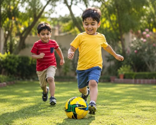 Image of (Pack of 1 Pcs Mini Football for Kids /Suitable for Soft & Wet Ground /Football for Kids /Colorful Football Sports Toy /Playing Outdoor Toy for Kids & Adult Both
