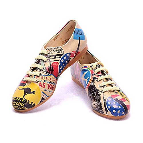 GOBY Zapatos de Cordones Multicolor EU 41