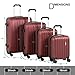 Murtisol ABS Hardside Luggage Sets With Spinner Dual Wheels,Wine Red,4-Piece Set(16/20/24/28)