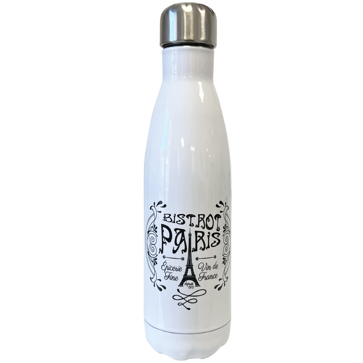 Bouteille isotherme Enesco Bistrot Paris inox pour revivre la poésie des cafés parisiens