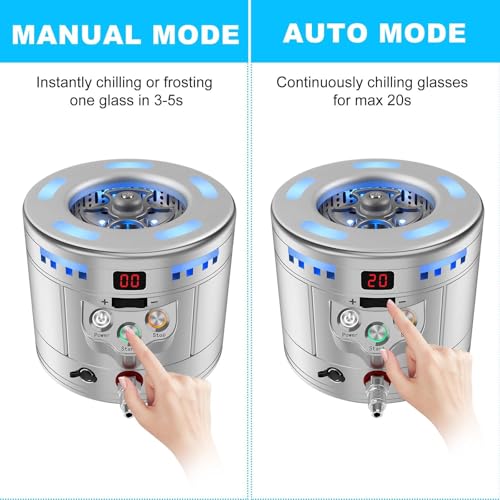 Mini máquina profesional 2 en 1 para enfriar bebidas y hielo seco miniatura 3