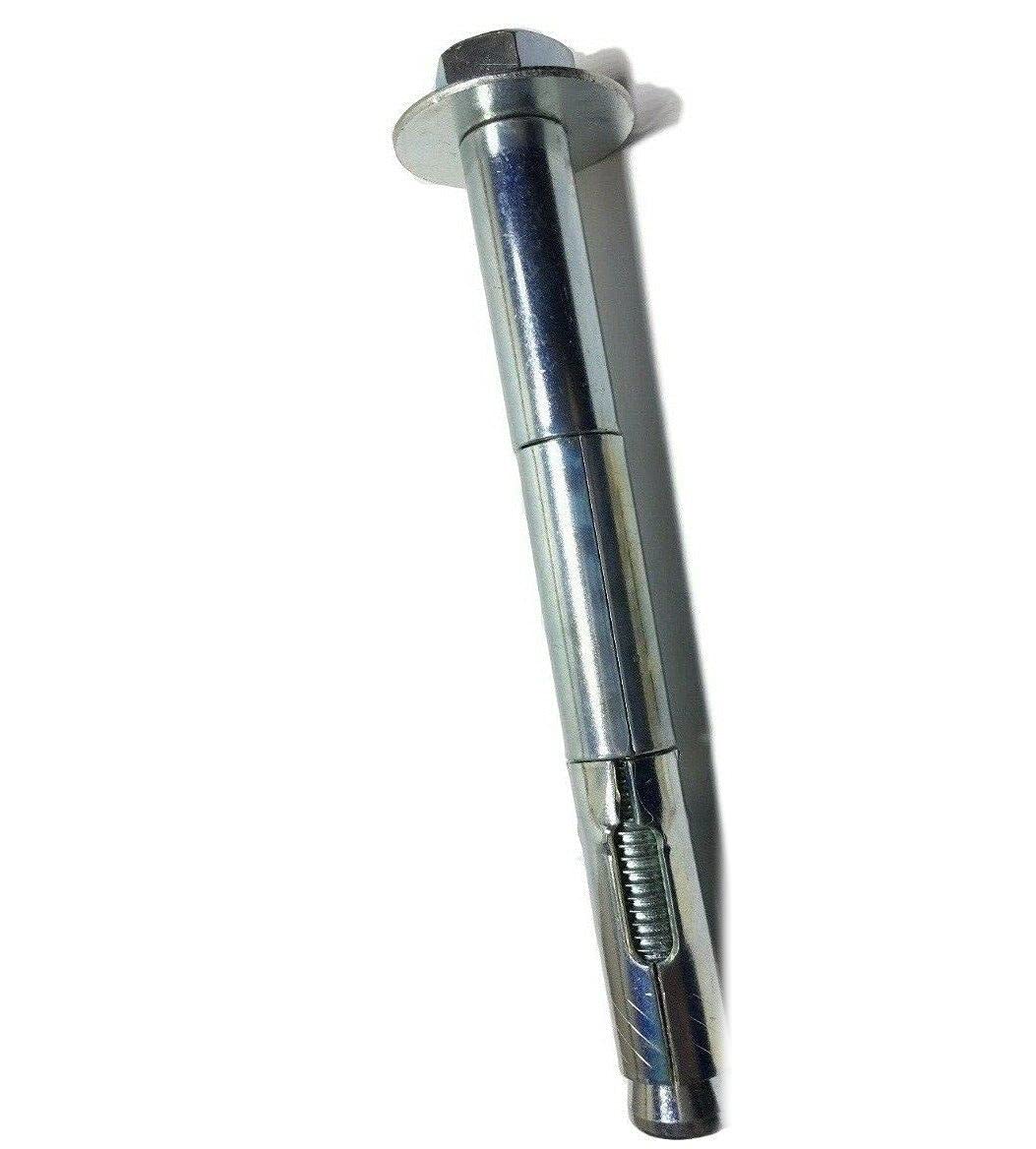 Pr-Mch Package of 100, 1/2" x 2 1/4" Hex Head Concrete Sleeve Anchor Zinc Plated Set Kit #DR-D6487D