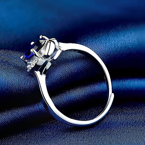 Wiftms Damen Ringe Silber 925 Tropfen Zirkonia Mode Glitzer Verstellbar