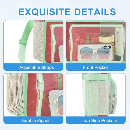 Image of Busiuw Clear Bag for Stadium Events, Stadium Approved 12x12x6 Clear Tote Bag for Sport Fan, Work Concert Travel