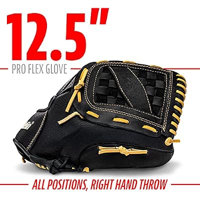Franklin Sports Baseball Glove - Proflex Adult Baseball + Softball Glove - Outfield + Infield Mitt - Right and Left Handed Throw - Camel