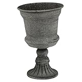 Weiße vasen zur dekoration: 🌸🌸🌸säulen-pflanzgefäße: urnenvase aus metall, kleine trompeten-pflanzenurne, sockelvase, blumenarrangements, topf, blumenbehälter für künstliche blumen, laden, hochzeit, bauernhausgarten. der gesamtstil einfach und die gesamtfarbe einfach, was sehr schön .