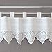 Produktbild heimtexland Häkelgardine in weiß Landhaus Scheibengardine HxB 40x150 cm mit Häkelspitze Gardine Schlaufenbistro m. Borte gehäkelt Shabby Chic Typ521