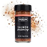 Fulton Fish Market Salmon Seasoning Sweet & Smoky Spice Blend for Grilled, Baked or Pan-Seared Fish, Custom Seafood Rub, 2.5 oz