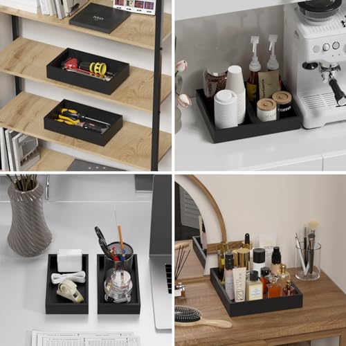 Lixple Bamboo Kitchen Drawer Organizer, 2 Pack, 10" x 6" x 2", Black by Lixple - Used condition - Image 5