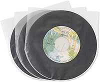 Vista 7 de sdroceRyaM 100 fundas interiores de disco de vinilo de 7 pulgadas, antiestáticas, de plástico, con parte inferior redonda, fundas protectoras
