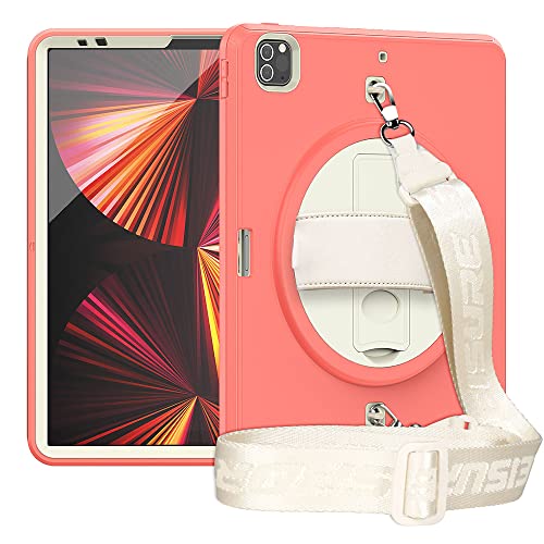 iPad Pro 12.9 Inch Case (2021/2020/2018) with Shoulder Strap