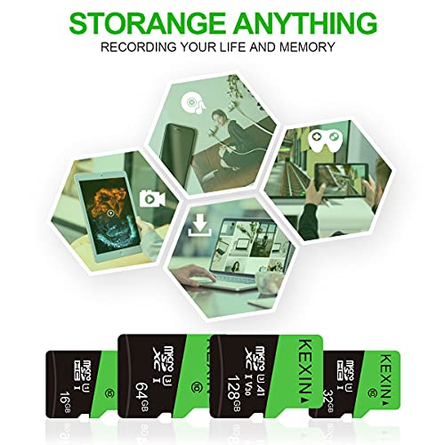 Image of KEXIN 32GB Micro SD Card 32 GB Class 10 Ultra Micro SDHC UHS-I Bulk Memory Card C10, U1, 10 Pack Bulk Micro SD Card