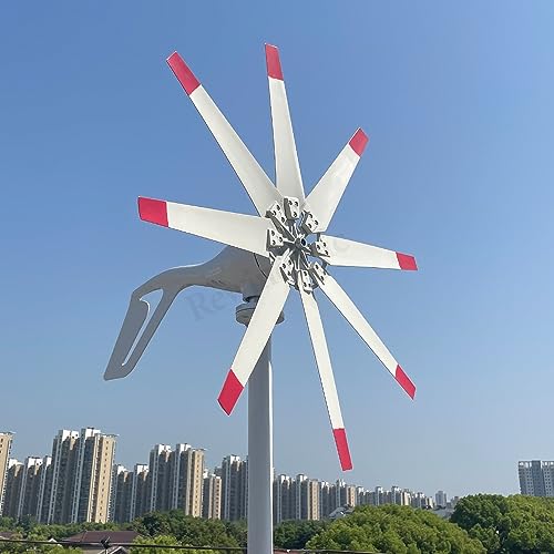 Generador eólico 800W 24V molino de viento doméstico con MPPT y 8 palas