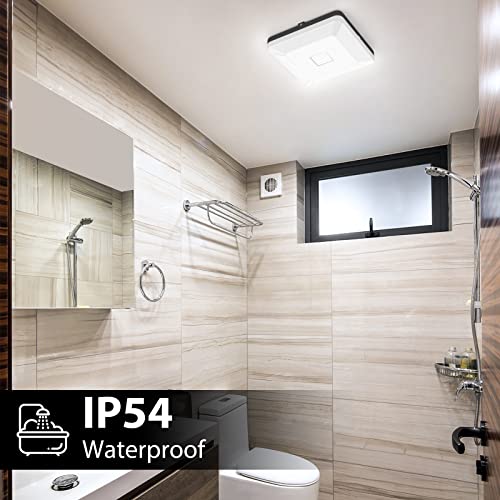 Imaihom 24W Led Ceiling Light, 4000K Neutral White 2100Lm Square Ceiling Light Fixture, Cri 90+ Ip54 Waterproof Flush Mount Ceiling Lamp For Bathroom, Bedroom, Kitchen, Living Room, Hallway #TOP2