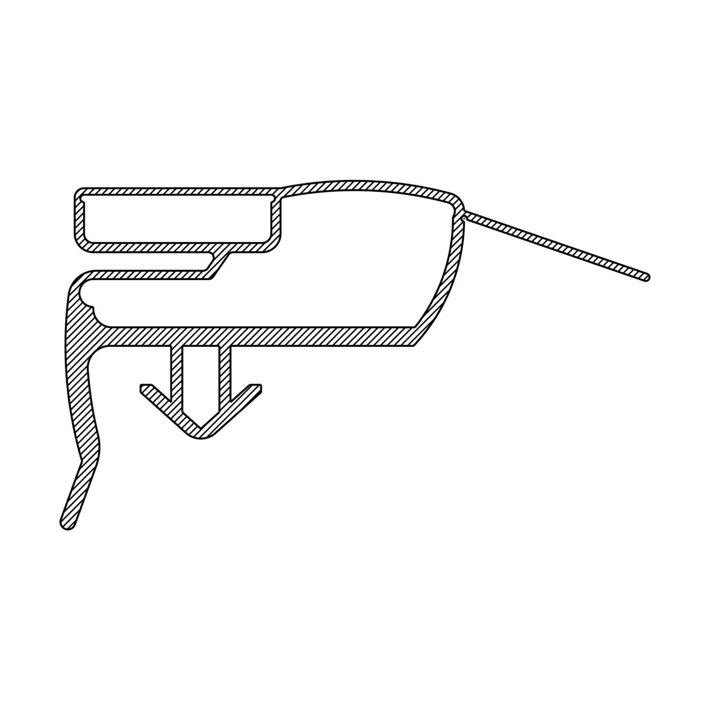 Junta magnética anchura: 939 mm largo: 563 mm para refrigeradores y congeladores 2426448466 Electrolux