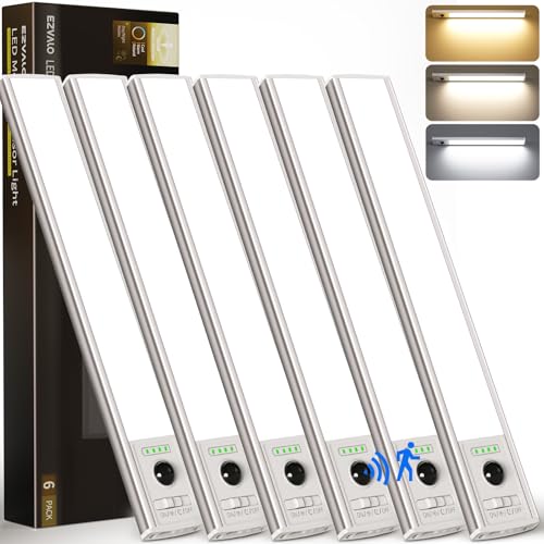 EZVALO 10-inch Under Cabinet Lighting Wireless with Battery...