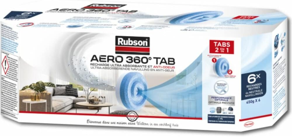 Rubson Aero 360 ჰაერის გამშრალებლის შემავსებელი, 6 ცალი