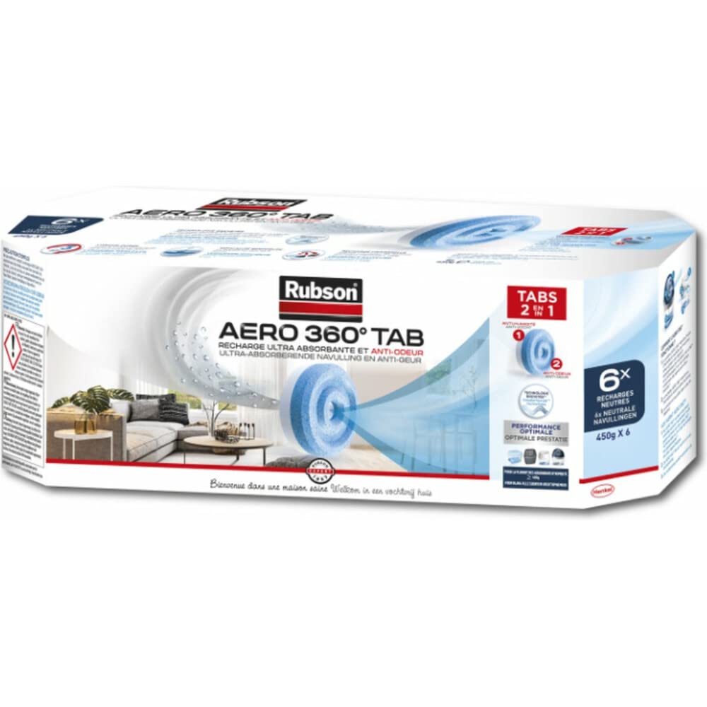 Aero 360 Repuestos Rubson para eliminar condensación en sótanos y baños juego de 6 pastillas