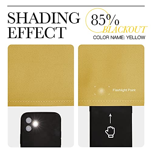 Image of NICETOWN Yellow Blackout Drapes - Window Treatment Light Blocking Privacy Curtain Panels for Home Decoration (Set of 2, 42 inches by 95-inch)