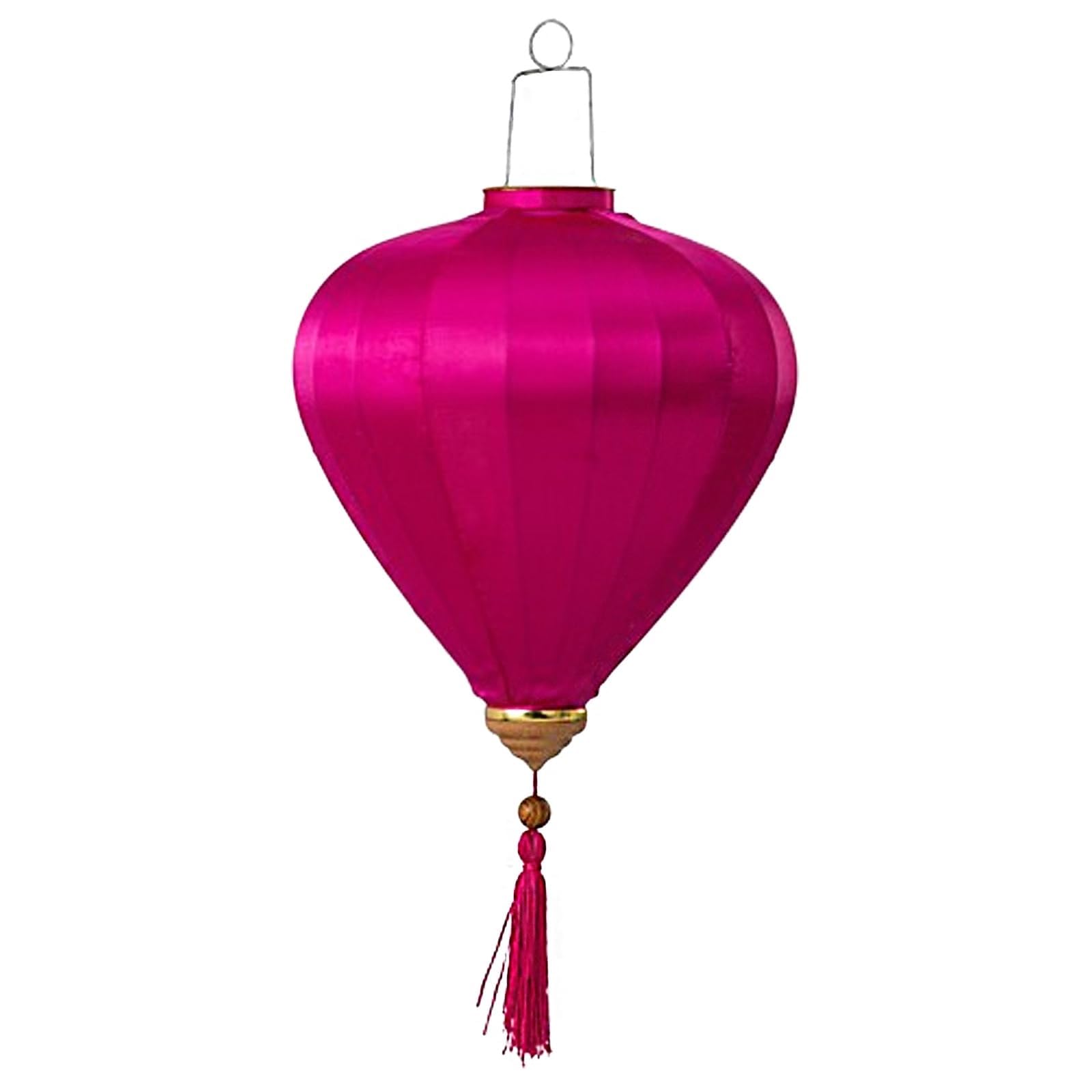 Asian Lantern, 2 Pcs 12 Inch Chinese Silk Lanterns Traditional Asian Vietnamese Hanging Lantern with Tassels Wedding & Holidays Decorations(Rose)