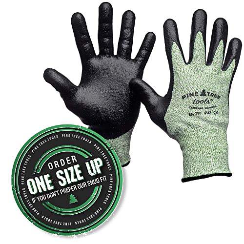 Pine Tree Tools Cut Resistant Gloves Level 5 | Anti Cut Grip Gardening Gloves, Warehouse Electrical Kitchen Hunting Fishing Cutting Cooking Work Gloves Men & Women Home Improvement Cut Glove #TOP6