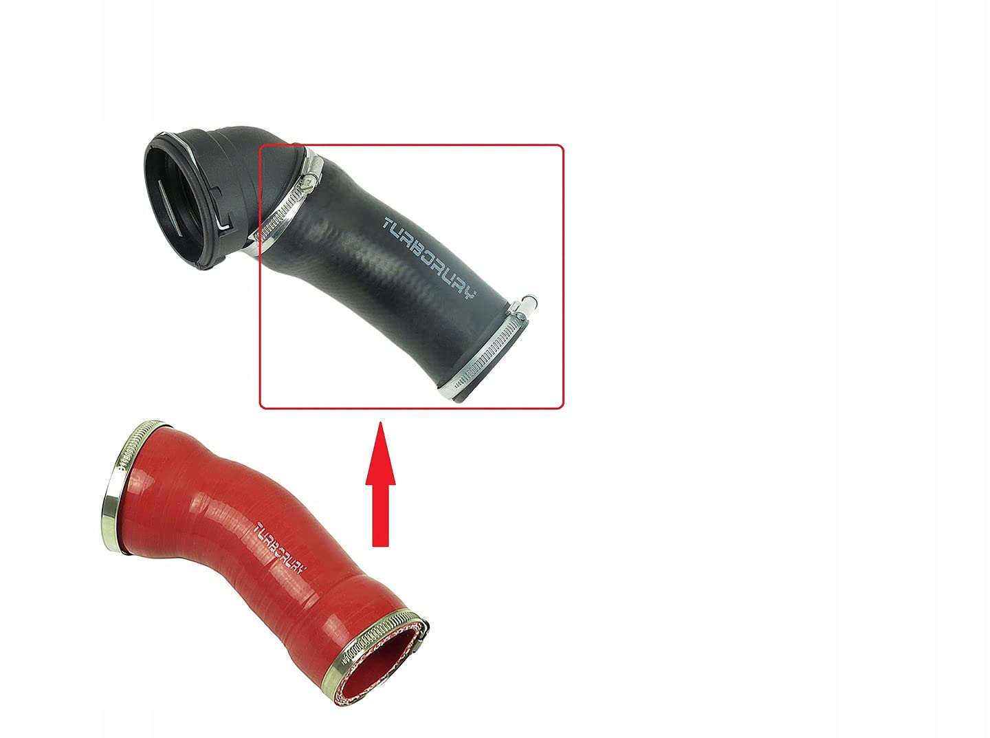 Compatibile con tubo flessibile Turbo InterCOOLER BMW 5 E60 E61 525 d 530 d 530 xd 11617799400 1161-7799400 11617799401 1161-7799401 11617. 799402 1161-7799402 11617791664