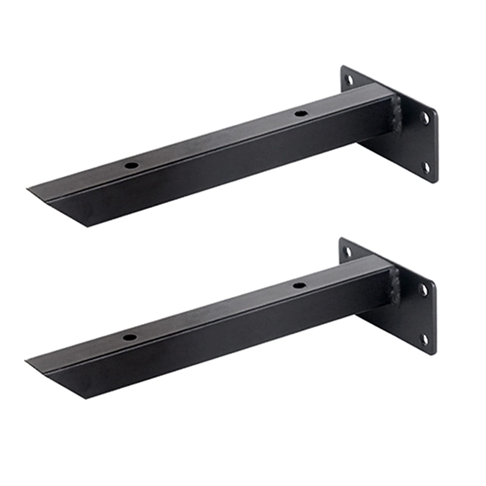 Staffe per mensole in 2 Pezzi, Supporto per scaffalature in Metallo, Supporti per scaffalature industriali Pesanti, Supporto per mensole a Parete per Fai da Te + Viti
