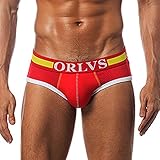 Binggong Männer String Tanga Sexy Herren Slips Bequem und Atmungsaktiv Pantys Sport Unterhosen Unterwäsche Strap Thongs G-String Sportunterwäsche Low-Rise Dessous Reizwäsche, Rot30, L