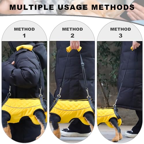 Gsrhzd Tragehilfe Hund, Atmungsaktive Komfortabele Hunde Tragehilfe, Tragbares Leichtes Tragegeschirr Hund für Ältere Verletzte Hunde, L