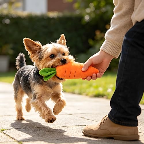 Juguete mordible para perro en forma de zanahoria miniatura 6