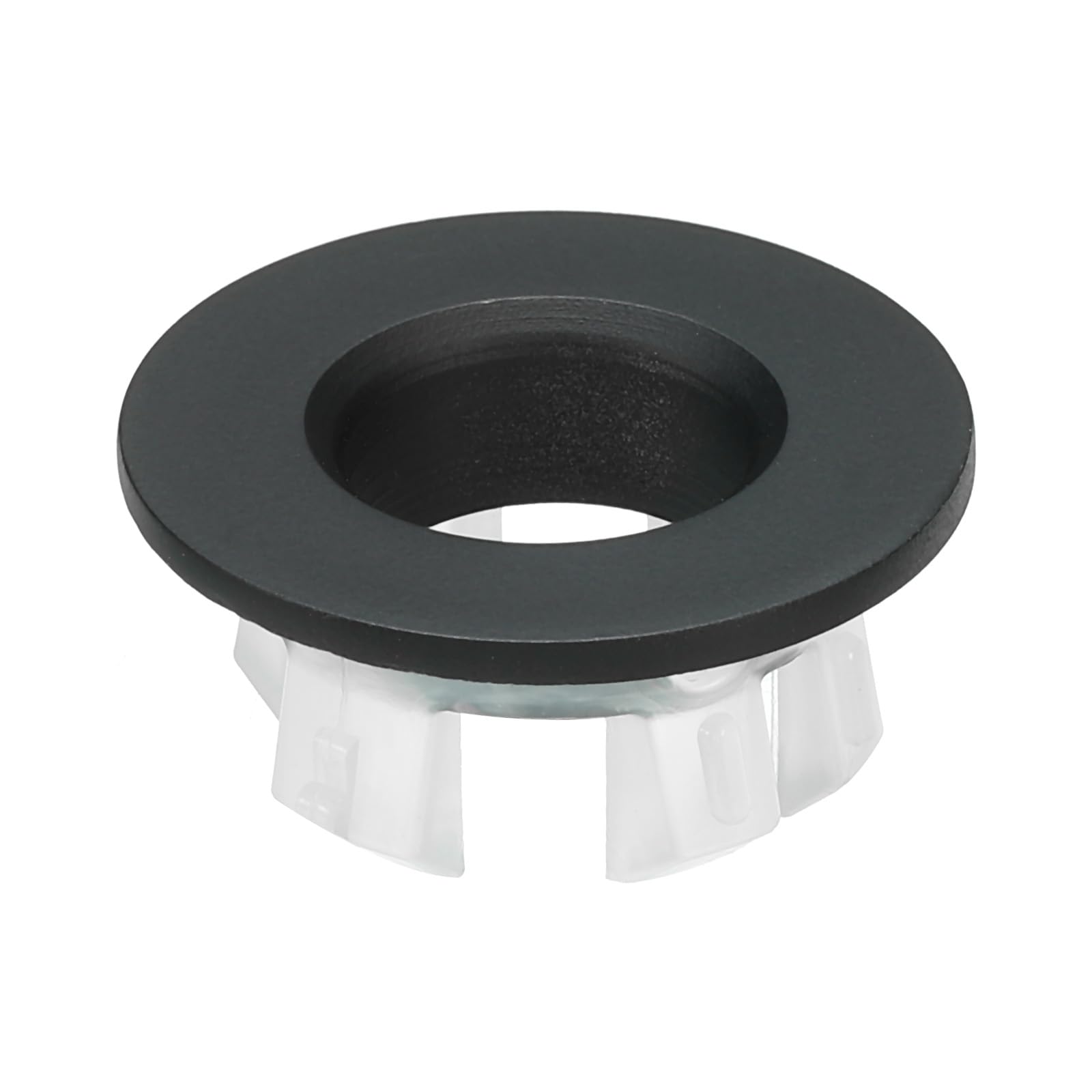 PATIKIL Sink Overflow Ring, Sink Basin Trim Overflow Cover Insert in Hole Round Ring Covers Caps for Kitchen Bathroom, Black