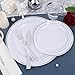 WDF 40Guest Silver Plastic Plates with Silverware - White Plastic Plates with Silver Rim, Dinnerware Sets Include 40 Dinner Plate, 40 Salad Plate,40 Forks, 40 Knives, 40 Spoons for Valentine's Day