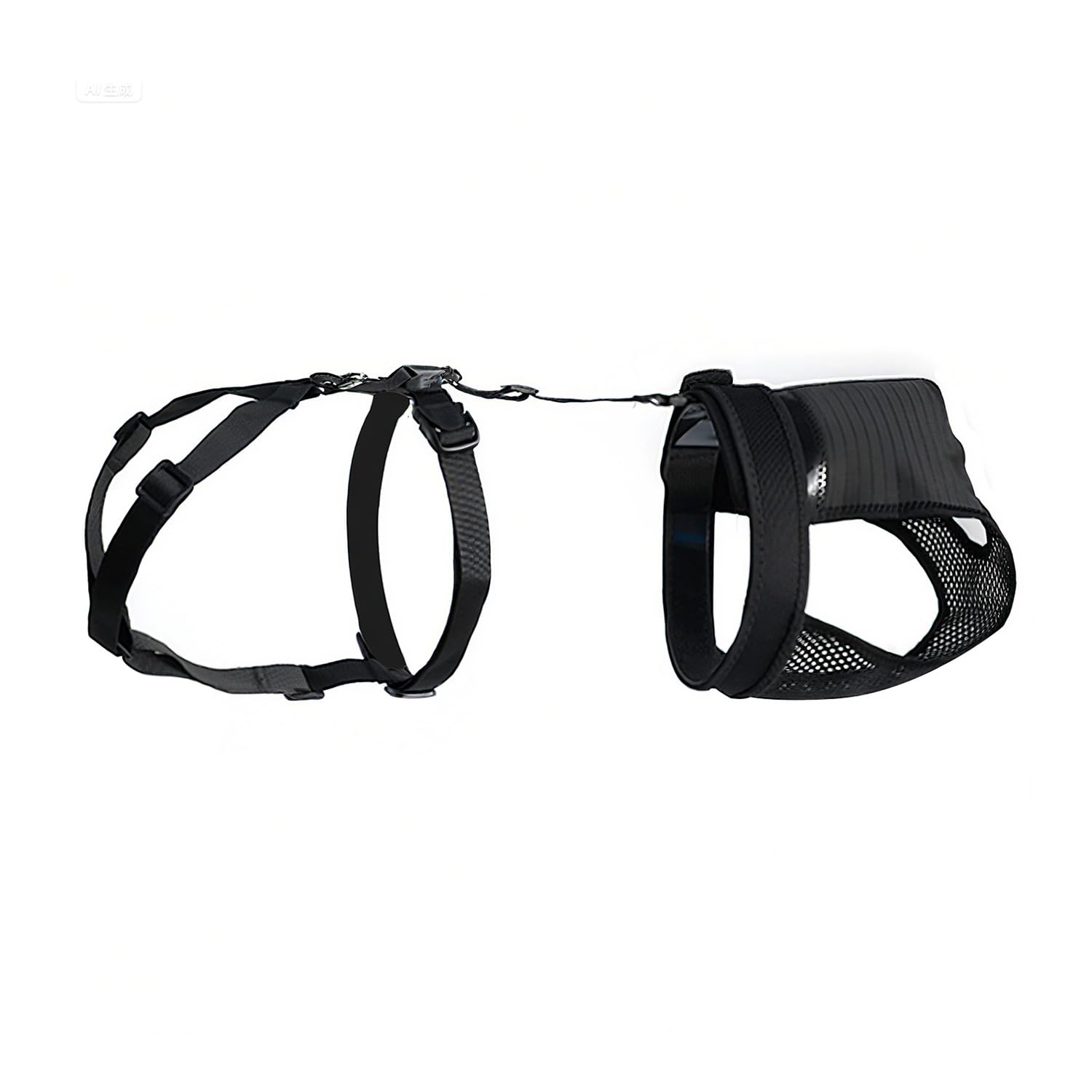 yrenoer Female Dog Heat Pants with Harness Design - Anti-Slip, Anti-Mating, Reusable & Washable Underwear for All-Day Protection (Black, S)
