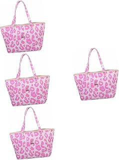 4 Peças Bolsas De Ombro Bolsa De Compras Bolsa De Ombro Único Bolsa De Compras Reutilizável Bolsa De Compras De Lona Bolsa Feminina Bolsa De Lona Bolsa De Lona De Lazer Bolsa De