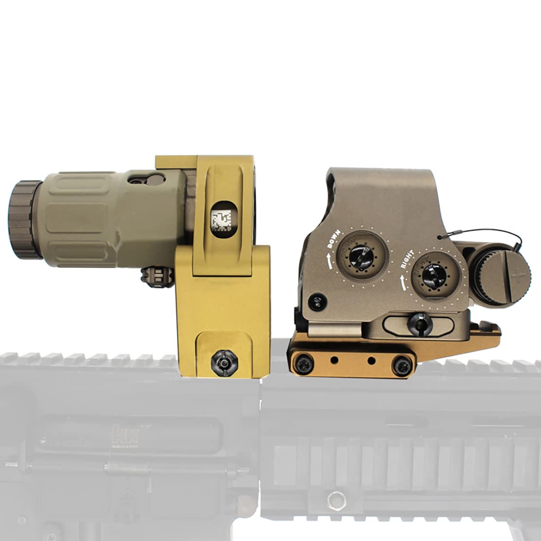 558 Reflex Green Red Holographic Sight con G33 3X Lupa con Riser Rápido y FTC Mount 4PCS Combos